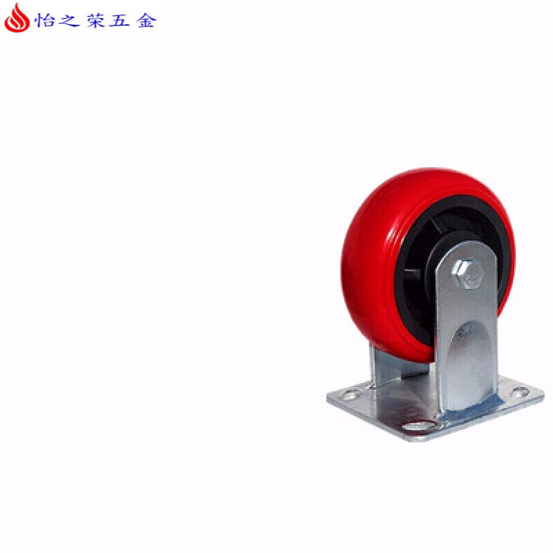 4寸5寸6寸8寸静音聚氨酯轮万向轮脚轮轮子平板车手推车轮重型轮子 固定 8寸