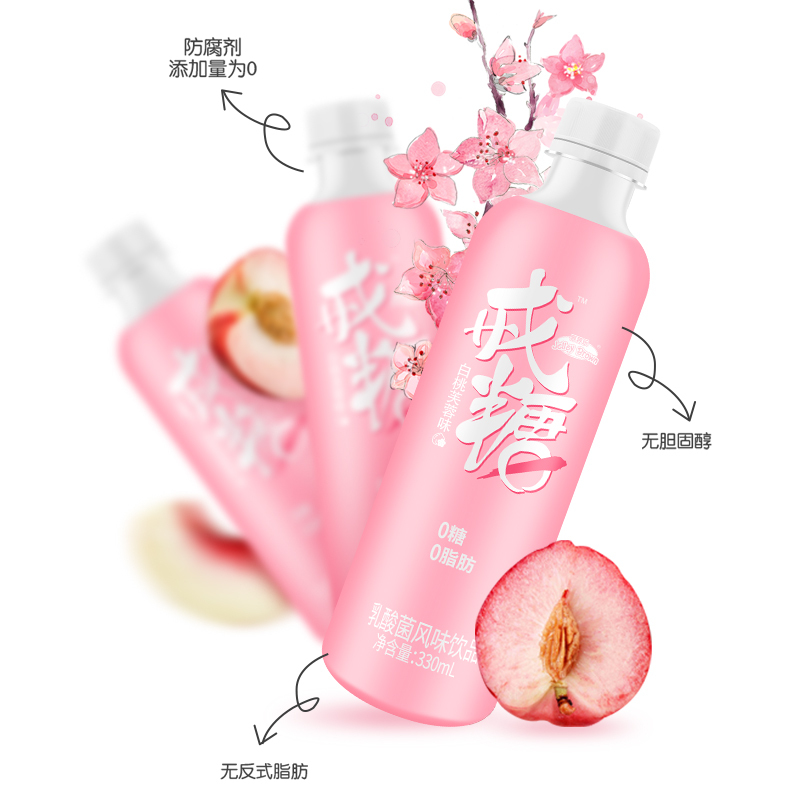 界界乐(Jelley Brown)小怪兽缤纷口味乳酸菌饮料果汁95ml*24瓶+戒糖乳酸菌水2瓶 礼盒装