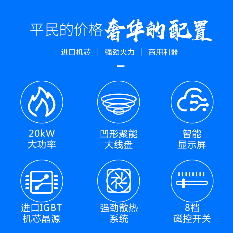 圣托(Shentop)DCB01单头电磁大锅灶 12kW大功率电炉灶 饭店酒店不锈钢电灶台