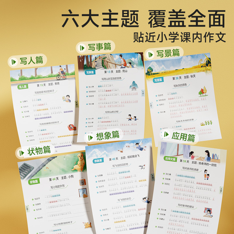 [全3册]60天优美句段篇扩写 小学通用 [正版]小学语文60天优美句段篇扩写小学语文满分作文素材积累写作技巧优美句子优