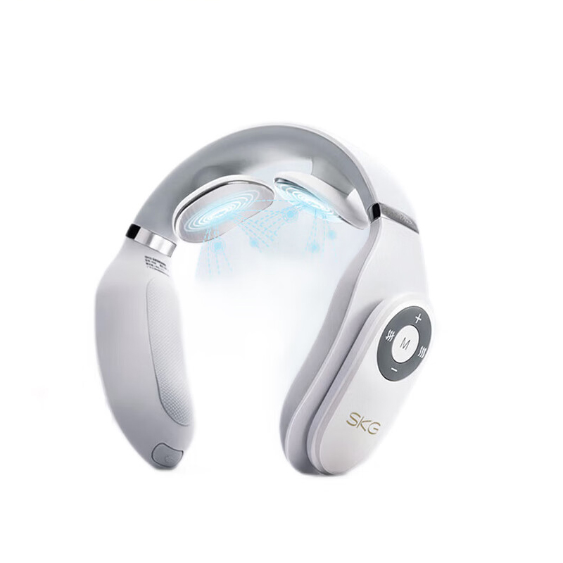 SKG 颈椎按摩器颈部按摩仪护颈脖子按摩器 4098蓝牙款 2代白色高清大图