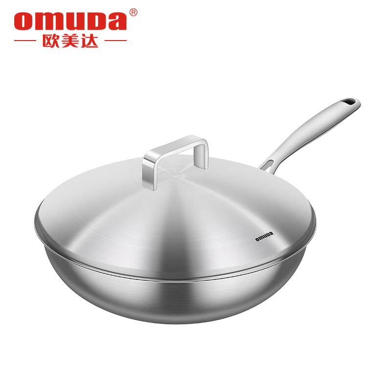 欧美达(Omuda)巴赫系列-316不锈钢炒锅家用炒菜锅燃气灶使用少油烟 30cm高清大图