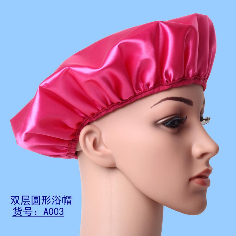 双层加厚厨房防水油烟沐浴帽女煮饭防油烟的帽子干发洗澡用的帽子 三维工匠 A003高清大图
