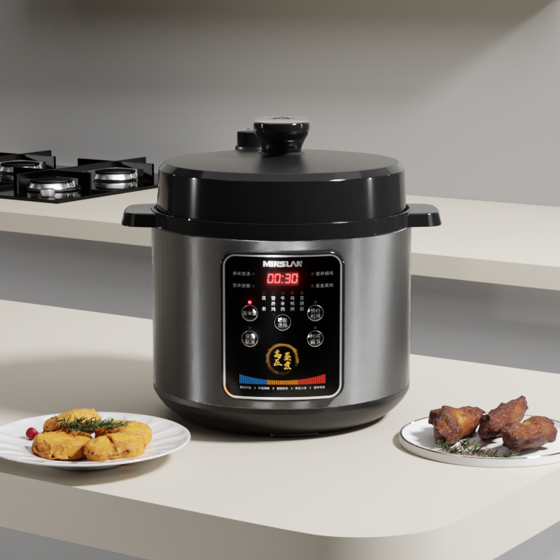 铭仕朗(MINSLAN) 电压力锅智能预约多功能电高压锅家用5L电压力煲 MSL-24D50S5高清大图