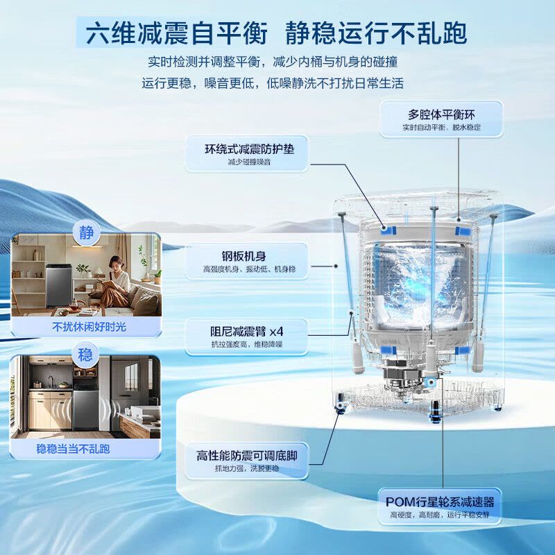 海尔(Haier)8公斤 全自动 波轮洗衣机 除螨洗 清新换风 XQB80-Z10D0 博卡灰 1级能效图片