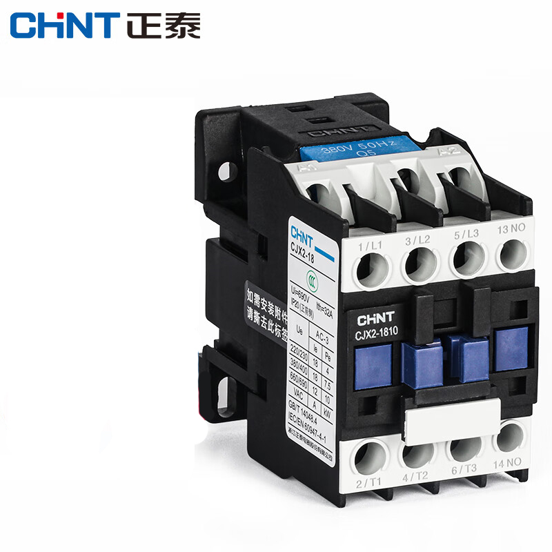 正 泰 CJX2-1810-220V 交流接触器 18A接触式继电器一个