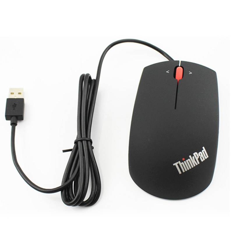 联想有线鼠标ThinkPad配件 IBM小黑大红点蓝光鼠标