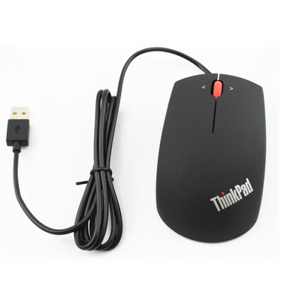 联想有线鼠标ThinkPad配件 IBM小黑大红点蓝光鼠标