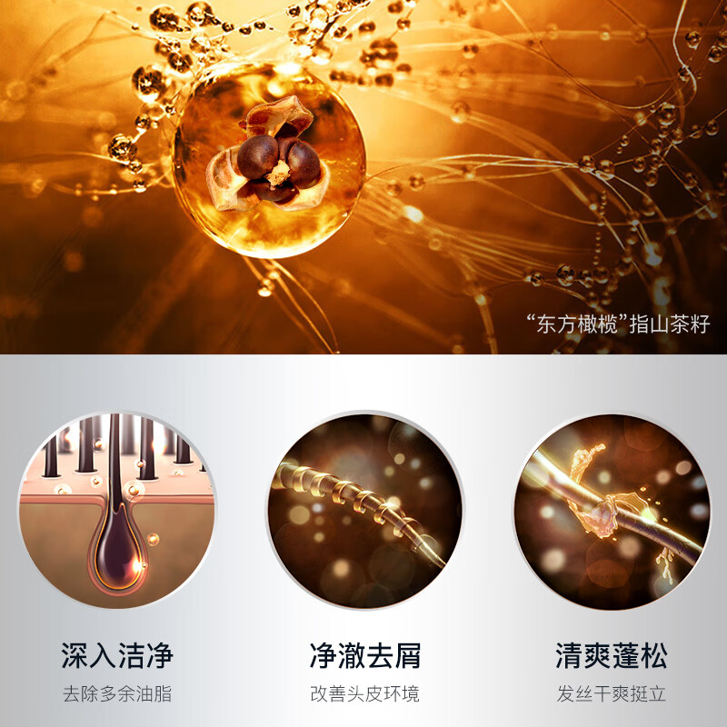 滋源 茶籽劲爽控油去屑洗头水535ml(NM)高清大图