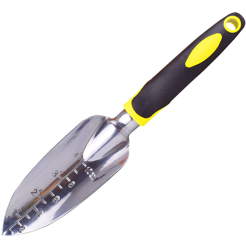 海斯迪克 HKW-142 园艺工具 铝合金清洁铲 铝合金多功能工具 铝合金铲(窄) 硅胶双色手柄 花园铲子铁铲