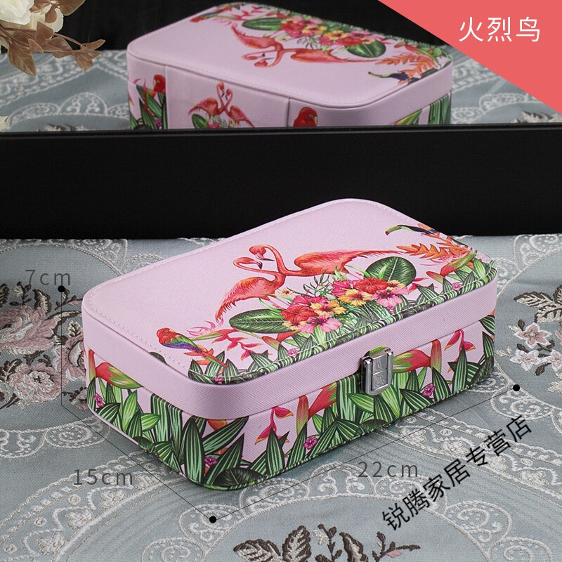 上新上新首饰盒皮革 项链耳钉求婚珠宝饰品手饰化妆耳环收纳盒 一件新 铁塔 22*15*7