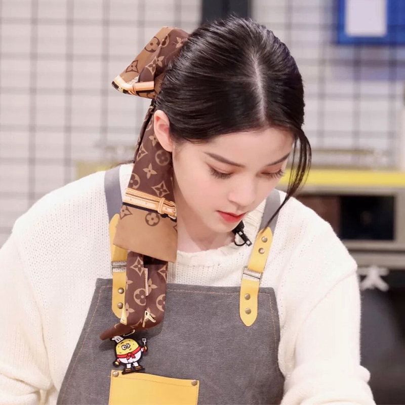 欧阳娜娜同款发带夏季包带长丝巾女小长条飘带复古法式绑包包丝带娜娜