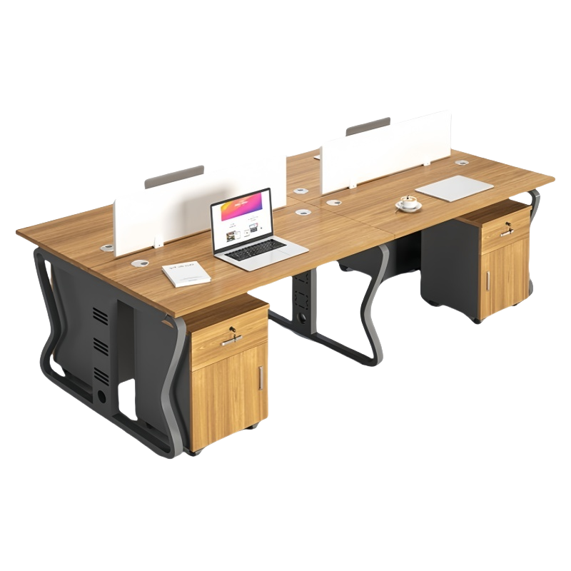 珂洋 屏风办公桌 四人位含柜 套高清大图