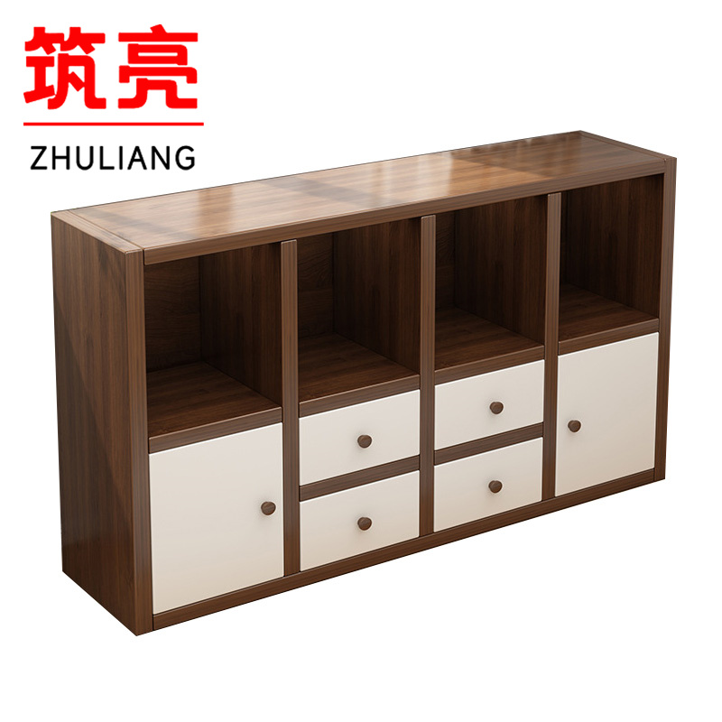 筑亮 储物柜 120*30*75cm胡桃色 台高清大图