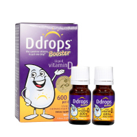【2盒装】Ddrops 滴剂婴幼儿童维生素D3滴剂 600iu 100滴 D-DROPS（1岁+）