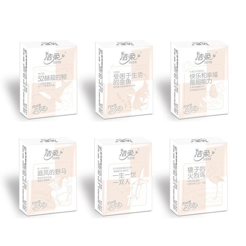 洁柔纸手帕(Face粉超迷你)6片4层(18包装)*3条 共54包自然无香高清大图