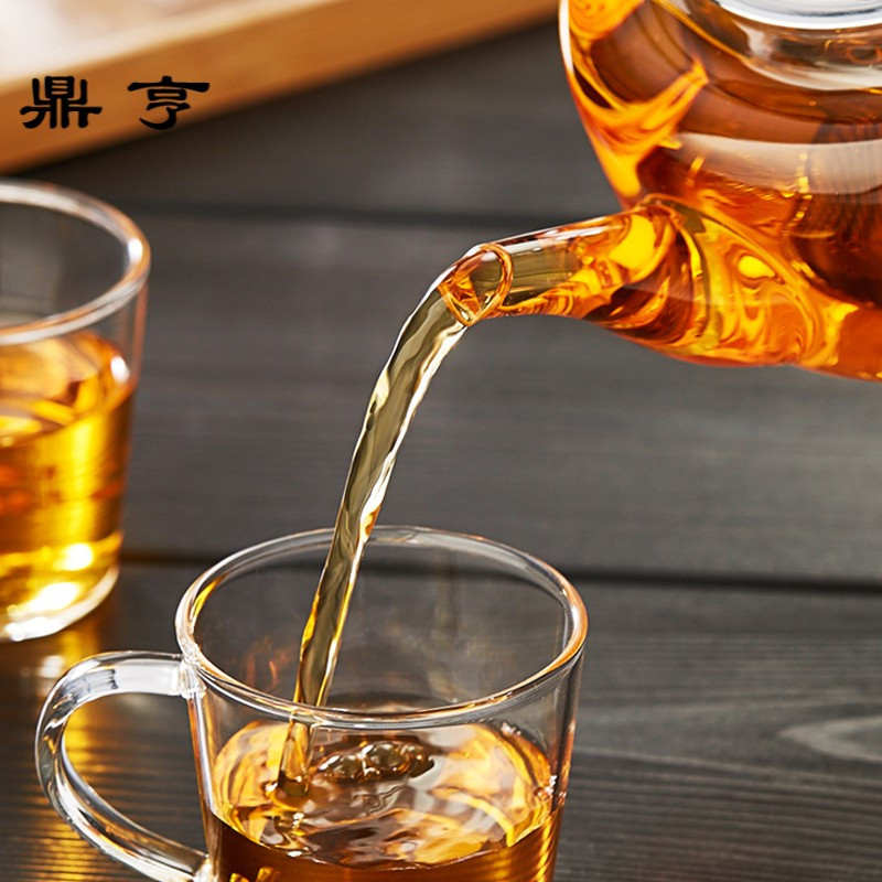 鼎亨玻璃茶壶耐热花茶壶不锈钢过滤家用泡茶器耐高温煮茶壶茶具