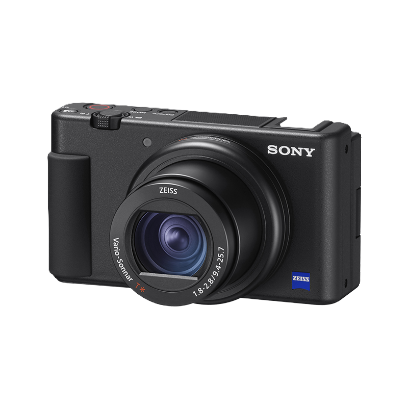 索尼(Sony)ZV-1 入门数码相机 美肤高颜值 小巧大变焦 24-70mm F1.8-2.8大光圈蔡司镜头 Vlog相机 黑色高清大图