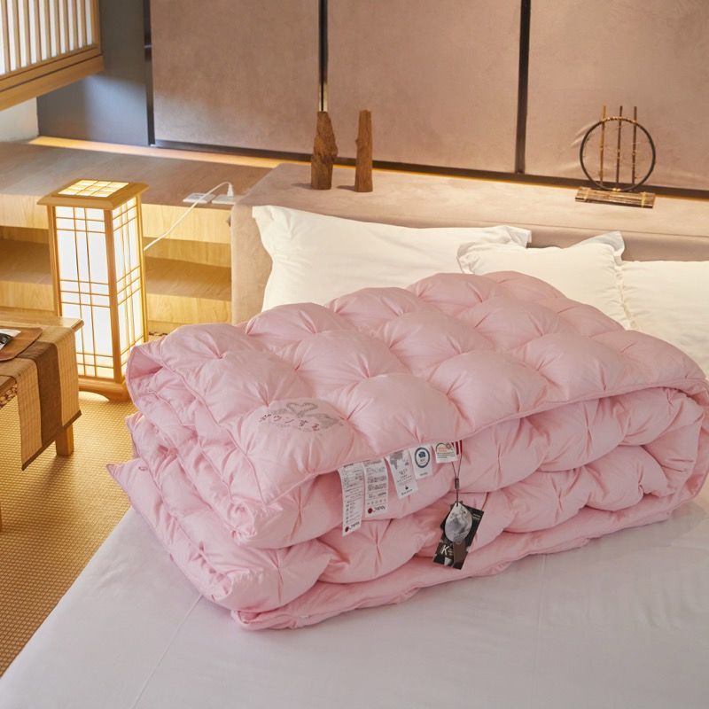 出口日本羽绒被95白鹅绒冬被春秋被单双人五星级酒店羽绒被子