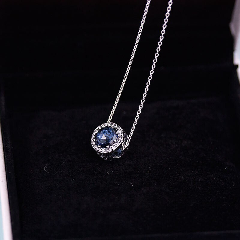 pandora潘多拉海洋之星蓝色闪耀套装项链