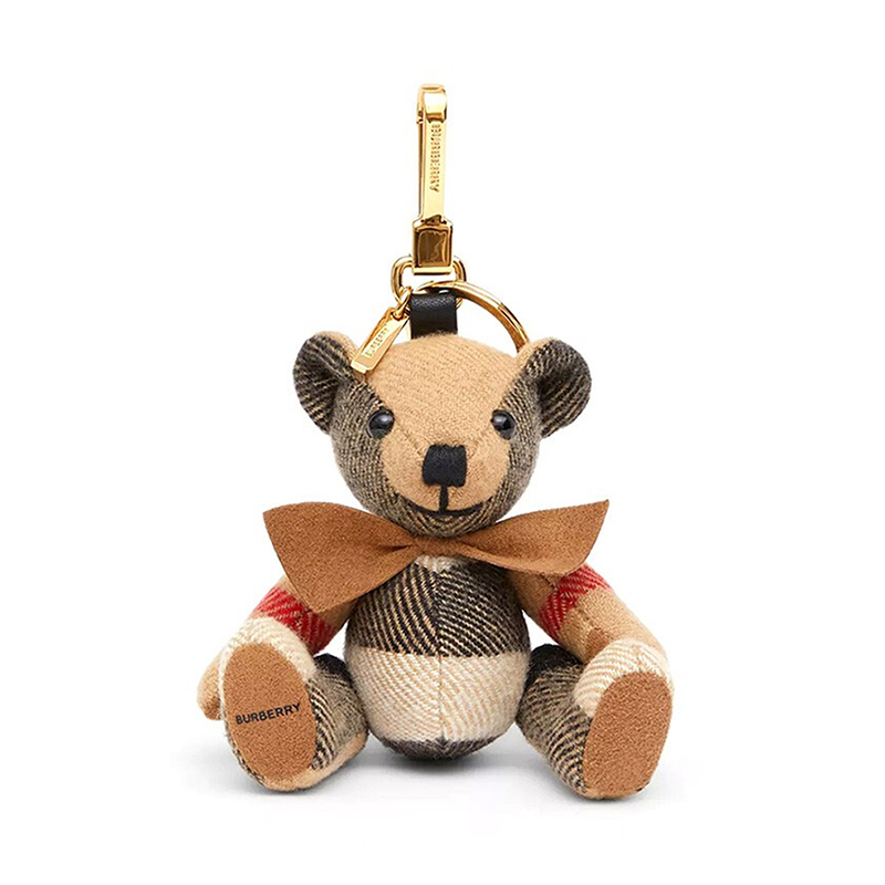 20春夏新款burberry博柏利男女通用thomas系列泰迪熊吊饰80271671视频