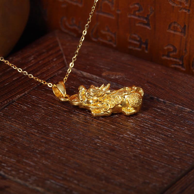 新金珠宝黄金貔貅吊坠足金3D硬金弯版貔恘项坠1.17-1.27克1042