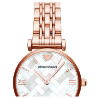 【海外购】新款时尚EMPORIO ARMANI 阿玛尼手表女表 欧美品牌女士手表时尚休闲钢带女士石英表AR11113