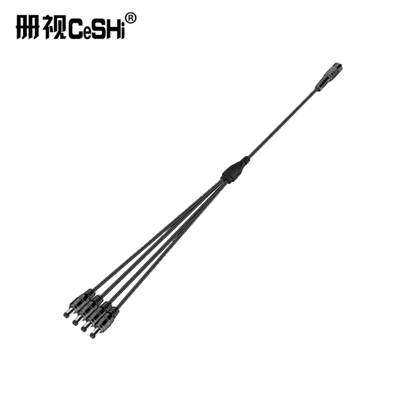 DC一分多头延长线电源公头线12V小功率直流监控电源头55*21接口高清大图