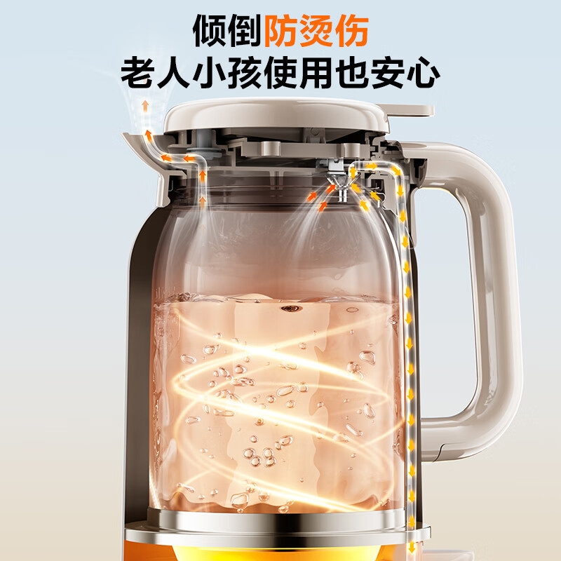 苏泊尔(SUPOR) 电热水壶1.5升大容量电水壶智能家用多功能 316L不锈钢真空恒温保温SW-15J01ZK高清大图