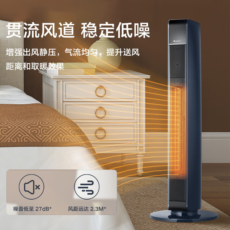 格力(GREE) 石墨烯取暖器暖风机wifi遥控电暖器轻音低噪热风机电暖气烤火炉办公室家用客厅大面积 石墨烯智能语音控制高清大图