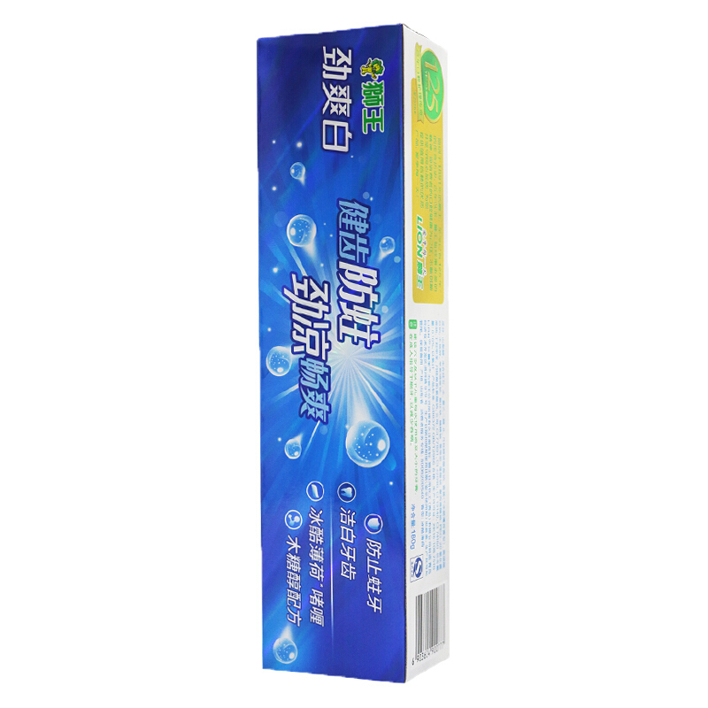 狮王(Lion)劲爽白牙膏冰酷薄荷180g