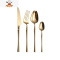 北欧 金色304不锈钢西餐牛排刀叉勺三件套家用餐具刀叉套装 敬平 茶勺 -金色