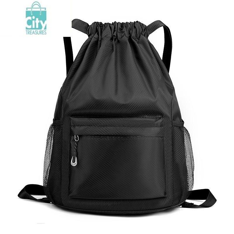 bangdou定制束口袋抽绳双肩包简易背包运动包防水轻便折叠健身收纳