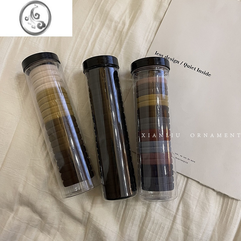 JiMi高弹力头绳丸子头简约气质马尾皮套橡皮筋发圈头饰发绳扎头发皮筋