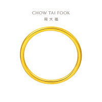 周大福金光圈戒指简约婚嫁黄金戒指计价(工费:120元)EOF1送礼D七夕礼物