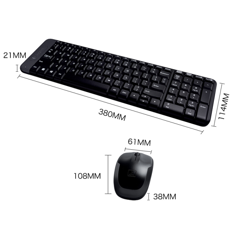 罗技(Logitech)MK220无线键鼠套装家用通用办公商务键鼠套装