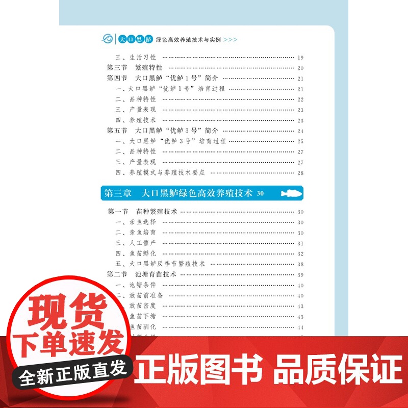 大口黑鲈绿色高效养殖技术与实例 李胜杰 著,李胜杰 编 中国农业出版社9787109306714高清大图