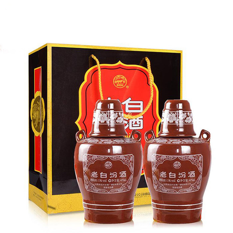 山西杏花村汾酒 53度十年老白汾酒 475ml 清香型白酒 单瓶