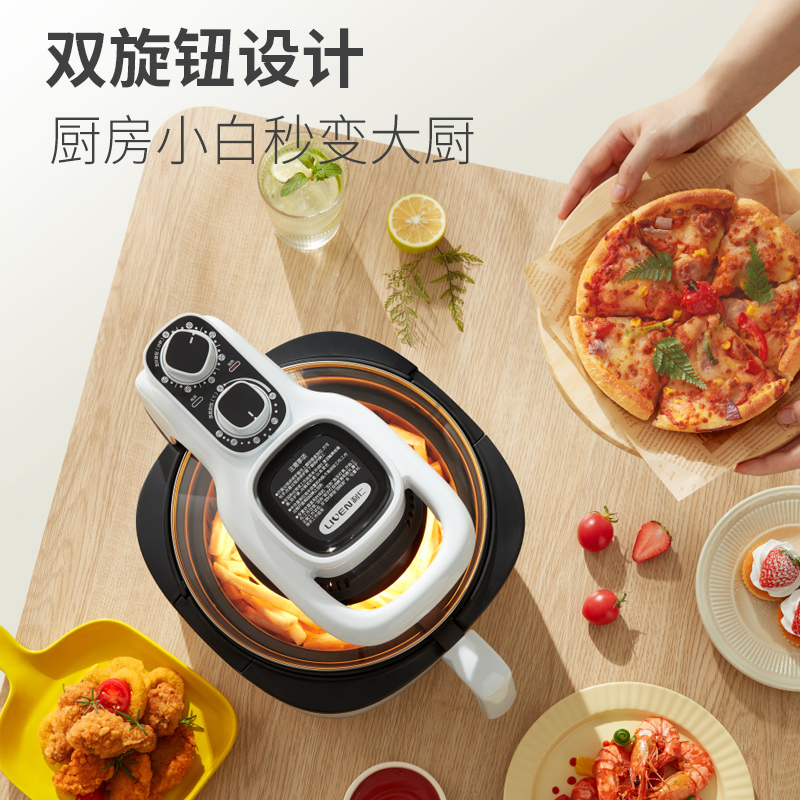 利仁KZ-J5000A空气炸锅家用大容量5L多功能锅电炸锅煎炸锅薯条机360°循环加热按钮调节高清大图