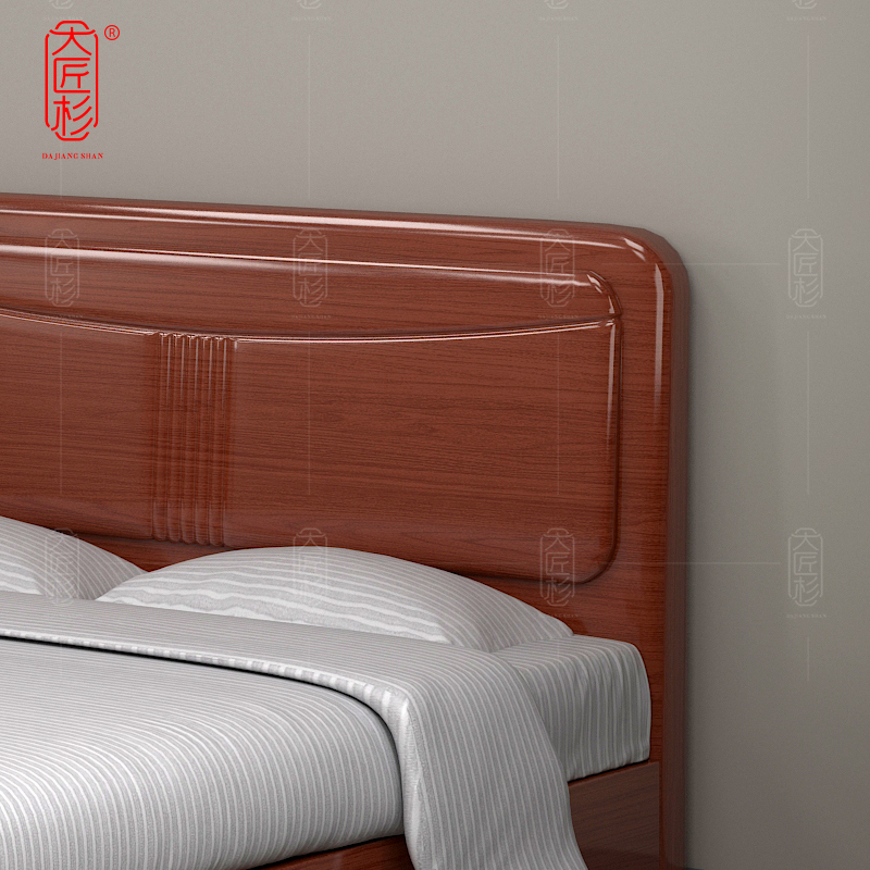 大匠杉 实木床宿舍床 2000*1800mmDCT218高清大图