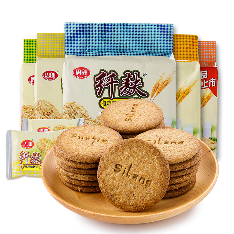 思朗纤麸无添糖花生消化饼干380g