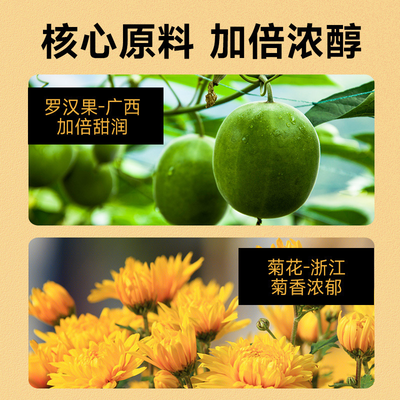 庄民新品罗汉果菊花茶胖大海金银花枇杷叶组合花草茶三角茶养生茶