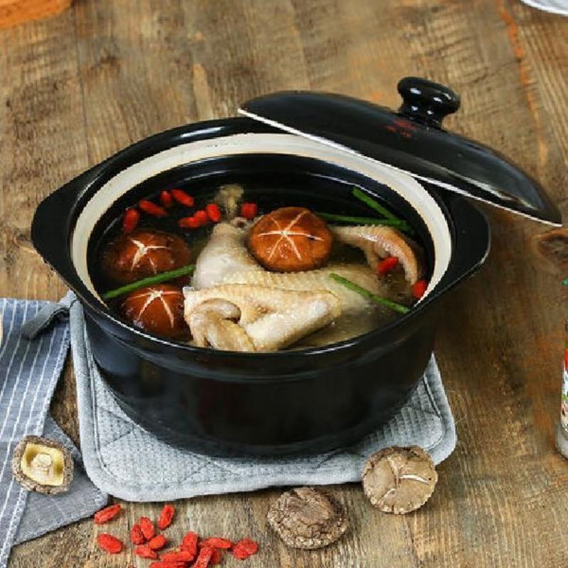 康舒砂锅耐高温明火砂锅汤煲炖锅陶瓷煲养生煲汤浅锅汤锅9白12升