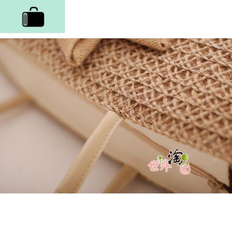 包包女2019新款原创设计潮单肩女包向日葵编包编织包包沙滩NEW LAKE女士单肩包图片