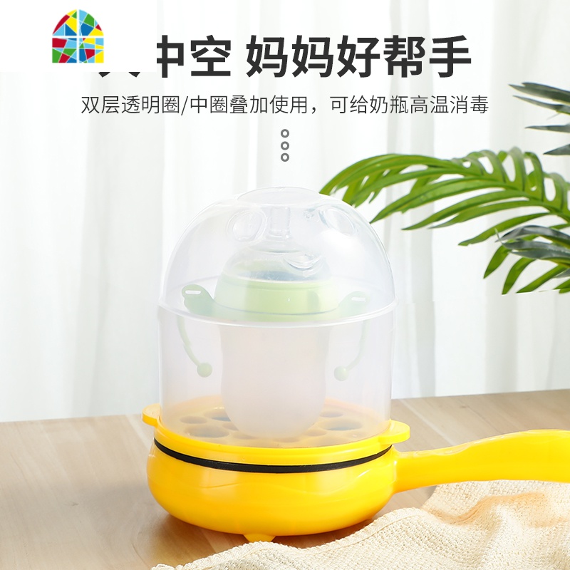 宿舍煎蛋器蒸蛋器煮蛋器家用迷你插电小煎锅自动断电鸡蛋早餐 FENGHOU 天蓝色双层套餐高清大图