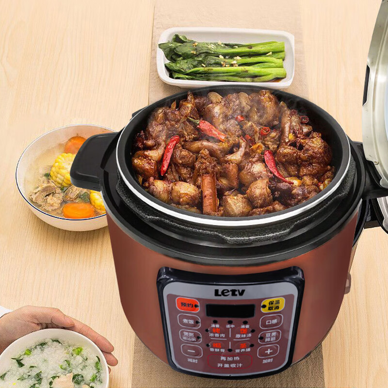乐视(letv) 5L多功能电压力锅F75 焦糖棕高清大图