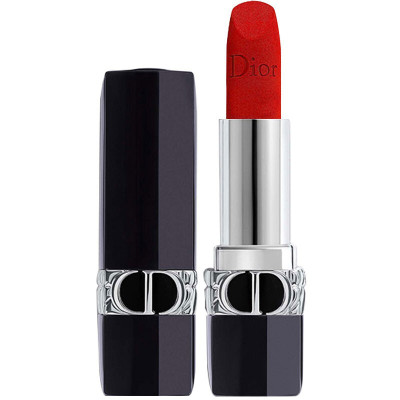 迪奥(Dior)口红 烈艳蓝金魅惑粉漾闪亮女士 提升气色唇膏3.5g 烈焰蓝金#999丝绒