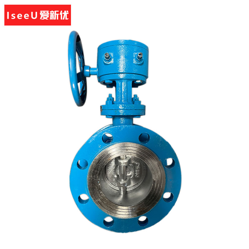 爱新优 蜗杆蜗轮法兰式蝶阀 D343H-16C DN150(个)高清大图
