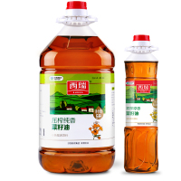 西瑞(SUREA)压榨纯香菜籽油5L+500ml/桶 瓶装 非转基因食用油 物理压榨 放心粮油 粮农出品