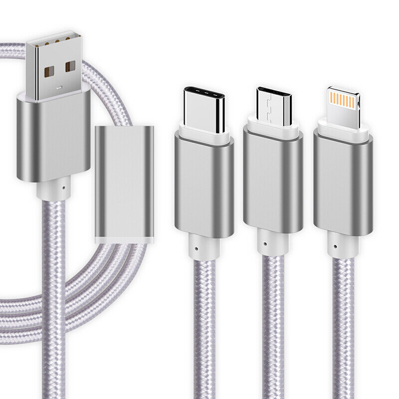 华为数据线三合一充电线器手机多功能二合一拖三数据线usb接口适用